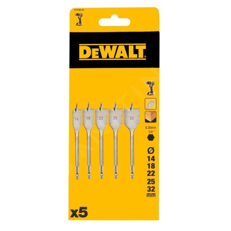 DeWALT Accessoires - Set de forets à bois plats 5 pièces DT4798
