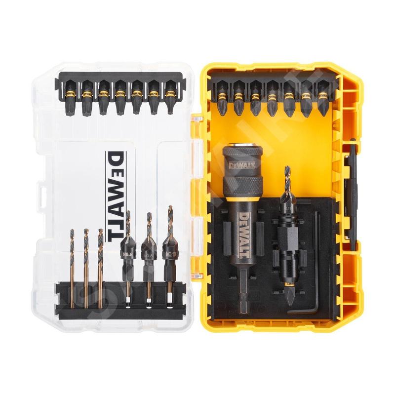 DeWALT Accessoires - Set de forets et accessoires Flip and Drive, Tough Case DT70779T