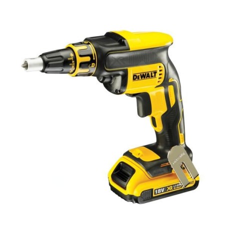 DeWALT Outillage - Visseuse pour cloisons sèches 18V AKU avec chargeur de vis et accessoires, 2x batterie 5.0 Ah XR, chargeur