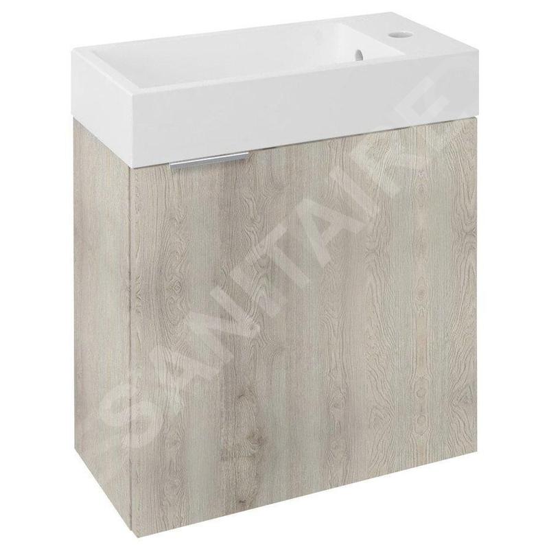 Sapho Latus - Meuble lavabo 495x500x250 mm, chêne Mocca LT410-1212