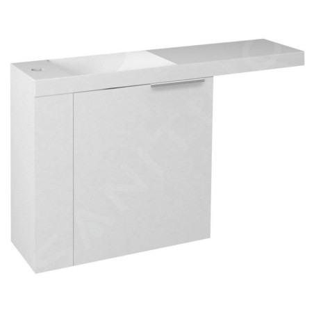 Sapho Latus - Meuble lavabo 500x500x220 mm, gauche, blanc LT615-3030