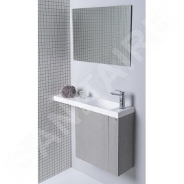 Sapho Latus - Meuble lavabo 500x500x220 mm, droite, blanc LT610-3030