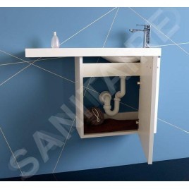 Sapho Latus - Meuble lavabo 500x500x220 mm, droite, blanc LT610-3030