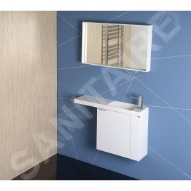 Sapho Latus - Meuble lavabo 500x500x220 mm, droite, blanc LT610-3030
