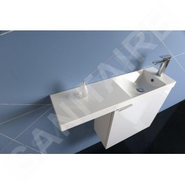 Sapho Latus - Meuble lavabo 500x500x220 mm, droite, blanc LT610-3030