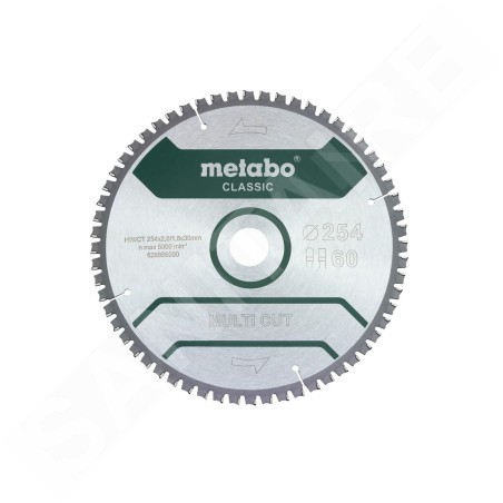 Metabo Accessoires - Lame de scie Multi Cut - Classic, 254x30 mm, Z60 628285000