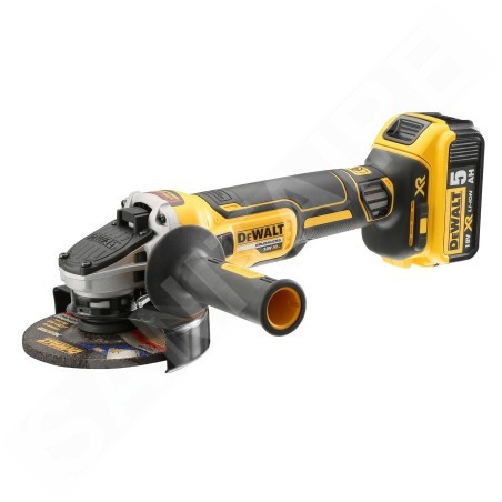 DeWALT Outillage - Meuleuse d'angle 18V, 125 mm, 2 batteries XR 5 Ah DCG405P2
