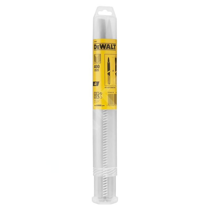 DeWALT Accessoires - Jeu de 2 burins SDS-MAX, plat 25 mm, pointu 400 mm DT9000