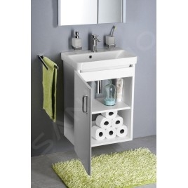 Sapho Theia - Meuble lavabo 510x700x350 mm, version gauche, blanc TH057-3030