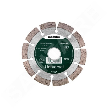 Metabo Accessoires - Meule de tronçonnage diamantée pour matériaux de construction courants 125 x 22,23 mm 624296000
