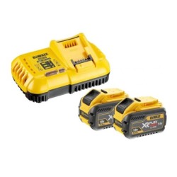 DeWALT Accessoires - Set de chargeur 8 A, 2x 18/54V Li-Ion accumulateur 6 Ah DCB118X2