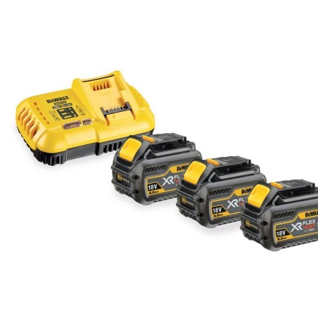 DeWALT Accessoires - Set chargeur 8A et 3 batteries 18/54 V XR FLEXVOLT 6.0 Ah DCB118T3
