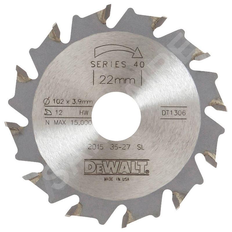 DeWALT Accessoires - Lame pour fraiseuse à lamelles, 105x22 mm, 12 dents DT1306