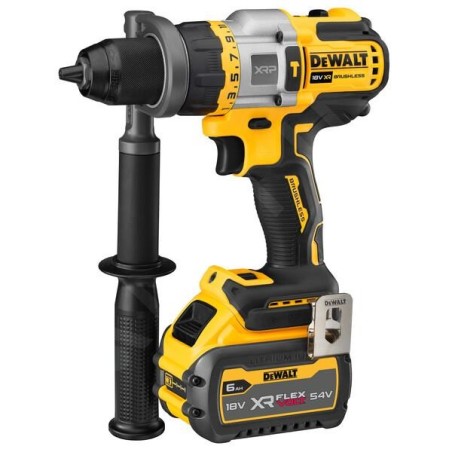DeWALT Outillage - Perceuse à percussion AKU 18V, 1x batterie 6,0 Ah FLEXVOLT, chargeur DCD999T1