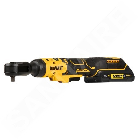 DeWALT Outillage - Clé à cliquet sans fil 18V, 1 batterie Li-Ion XR 2,0 Ah, chargeur DCF513D1G