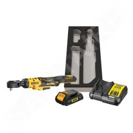 DeWALT Outillage - Clé à cliquet sans fil 18V, 1 batterie Li-Ion XR 2,0 Ah, chargeur DCF513D1G