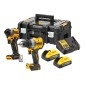 DeWALT Outillage - Set perceuse-visseuse et clé à choc sans fil 18V, 2 batteries 5,0 Ah POWERSTACK, chargeur DCK2051H2T DeWALT Outillage - Set perceuse-visseuse et clé à choc sans fil 18V, 2 batteries 5,0 Ah POWERSTACK, chargeur DCK2051H2T
