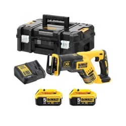 DeWALT Outillage - Scie sabre AKU 18V, 2x batterie 5,0 Ah XR, chargeur DCS367P2