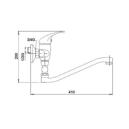 Novaservis Metalia 55 - Robinetterie de baignoire murale complète, chrome 55032,0