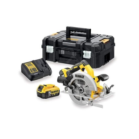 DeWALT Outillage - Scie circulaire AKU 18V, 2x batterie 5.0 Ah XR, chargeur DCS570P2