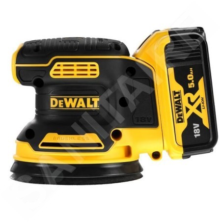 DeWALT Outillage - Meuleuse excentrique AKU 18V 125 mm, 2x batterie 5,0 Ah XR, chargeur DCW210P2