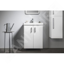 Sapho Theia - Meuble lavabo 565x700x442 mm,2 portes, blanc TH062-3030