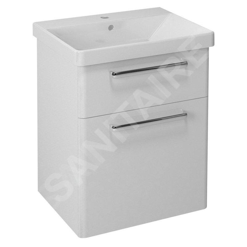Sapho Theia - Meuble lavabo 564x700x435 mm, 2 tiroirs, blanc TH060-3030 Sapho Theia - Meuble lavabo 564x700x435 mm, 2 tiroirs, blanc TH060-3030