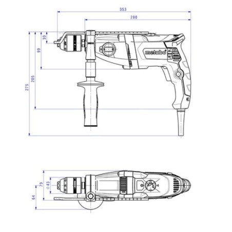 Metabo Outillage - Perceuse à percussion 1010 W 600783500