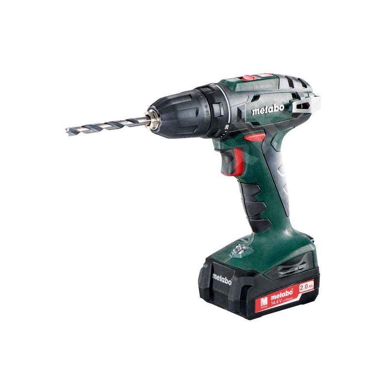 Metabo Outillage - Perceuse-visseuse sans fil 14,4 V, 2 batteries 2,0 Ah Li-Power, chargeur 602206540