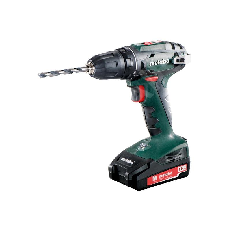 Metabo Outillage - Perceuse-visseuse sans fil 18 V, 2 batteries Li-HD 1,5 Ah Li-Power, chargeur 602207550