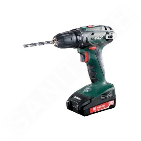 Metabo Outillage - Perceuse-visseuse sans fil 18 V, 2 batteries Li-HD 1,5 Ah Li-Power, chargeur 602207550