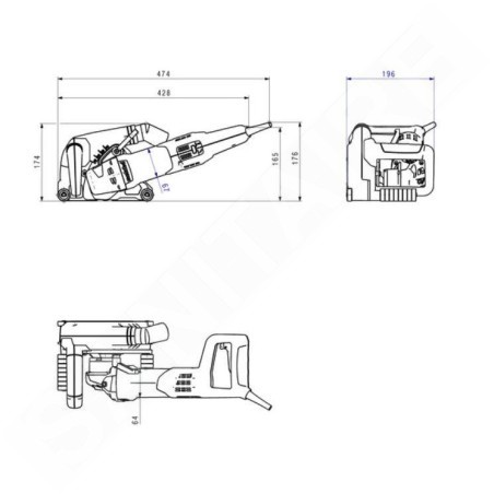 Metabo Outillage - Rainureuse à béton 125 mm, 1900 W 604040500