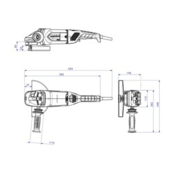 Metabo Outillage - Meuleuse d’angle 230 mm, 2600 W 606476000