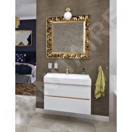 Sapho Odetta - Meuble-vasque, 570x500x435 mm, 2 tiroirs, blanc brillant DT060-3030