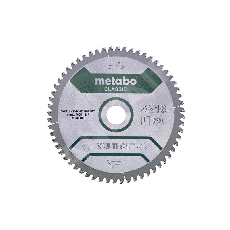 Metabo Accessoires - Lame de scie Multi Cut - Classic, 216x30 mm, Z60 628066000