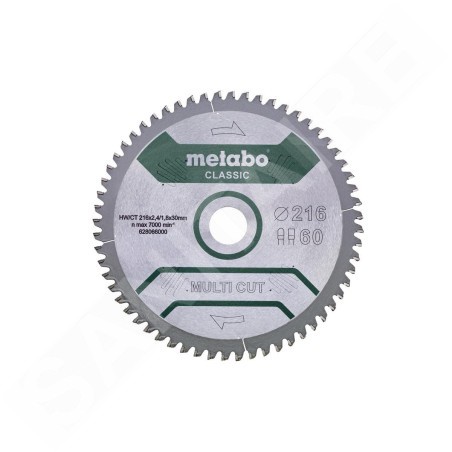 Metabo Accessoires - Lame de scie Multi Cut - Classic, 216x30 mm, Z60 628066000