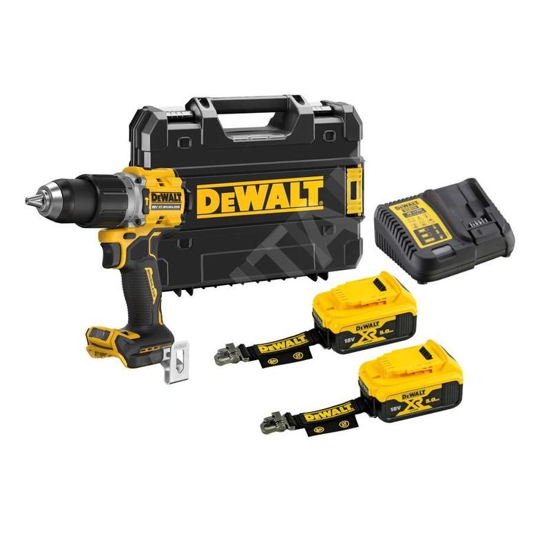 DeWALT Outillage - Perceuse à percussion AKU 18V, 2x batterie 5,0 Ah LANYARD READY, chargeur DCD805P2LRT DeWALT Outillage - Perceuse à percussion AKU 18V, 2x batterie 5,0 Ah LANYARD READY, chargeur DCD805P2LRT