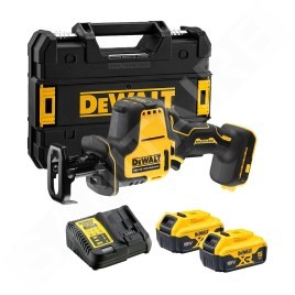 DeWALT Outillage - Scie sabre compacte AKU 18V, 2x batterie 5.0 Ah XR, chargeur DCS369P2