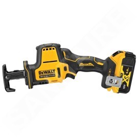 DeWALT Outillage - Scie sabre compacte AKU 18V, 2x batterie 5.0 Ah XR, chargeur DCS369P2