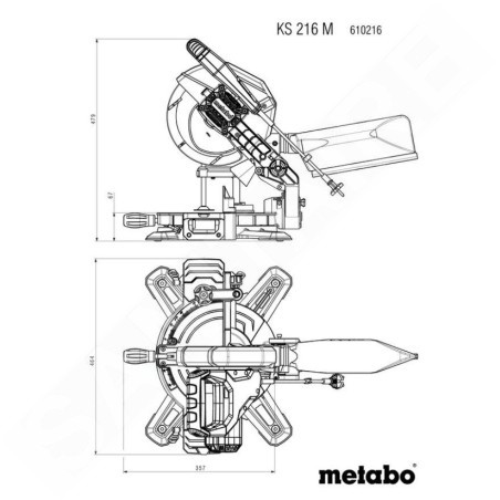 Metabo Outillage - Scie de finition et à onglets KS 216 M 610216000
