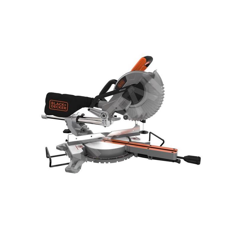 BLACK+DECKER Outillage - Scie à onglet électrique avec déplacement 1600 W BES700-QS