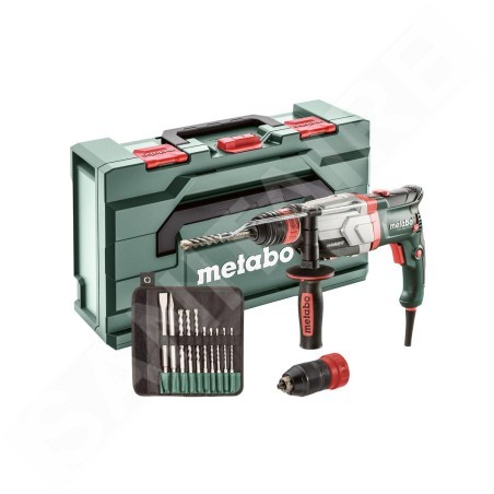 Metabo Outillage - Combiné marteau, perceuse et burineur 1100 W, avec accessoires 600713510