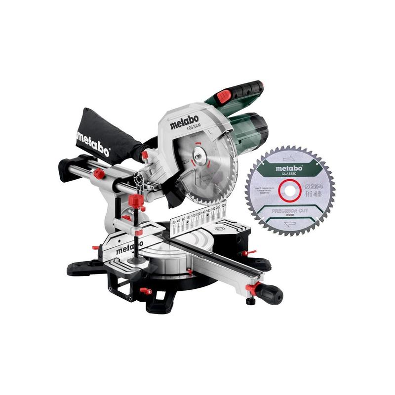 Metabo Outillage - Scie à onglets 254 mm, 1450 W, avec fonction radiale 613254900