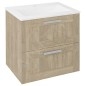 Sapho Amia - Meuble lavabo 590x600x450 mm, 2 tiroirs, chêne Texas AM060-2020 Sapho Amia - Meuble lavabo 590x600x450 mm, 2 tiroirs, chêne Texas AM060-2020