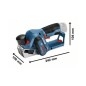 Bosch Outillage - Rabot sans fil 12V 56 mm, sans batterie ni chargeur 06015A7000