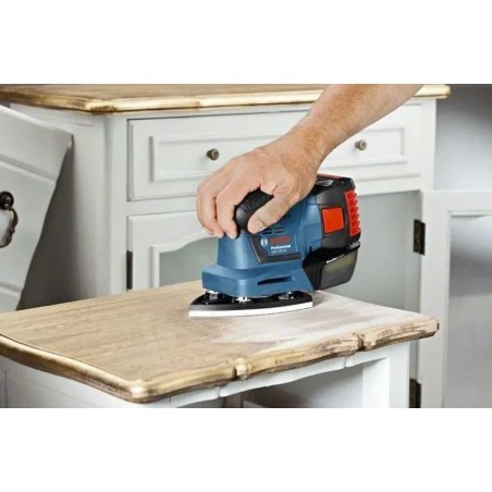 Bosch Outillage - Ponceuse vibrante sans fil 18V, 2 batteries Li-Ion 5,0 Ah, chargeur 06019D0201