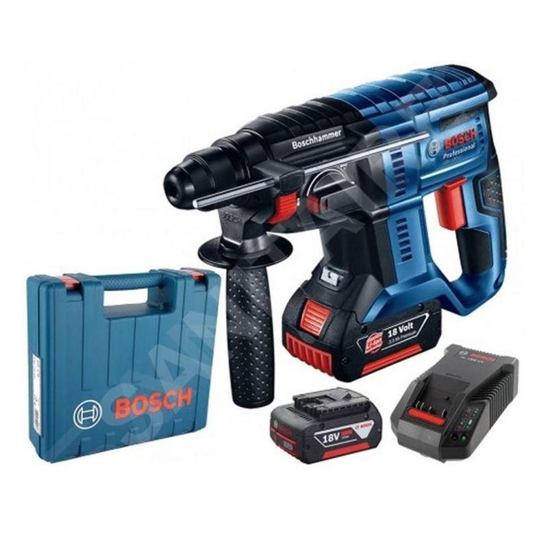 Bosch Outillage - Perforateur sans fil 18V, 2 batteries Li-Ion 18 V 4,0 Ah, chargeur 0611911121