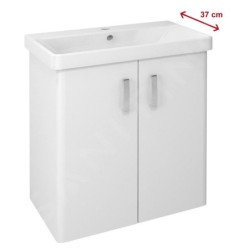 Sapho Theia - Meuble lavabo 660x700x350 mm, 2 portes, blanc TH072-3030