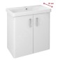 Sapho Theia - Meuble lavabo 660x700x350 mm, 2 portes, blanc TH072-3030