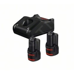 Bosch Accessoires - Set chargeur 4A, 2 batteries 12 V 3,0 Ah 1600A019RD